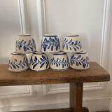 Set of 7 ceramic candle holders