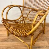 Vintage rattan armchair