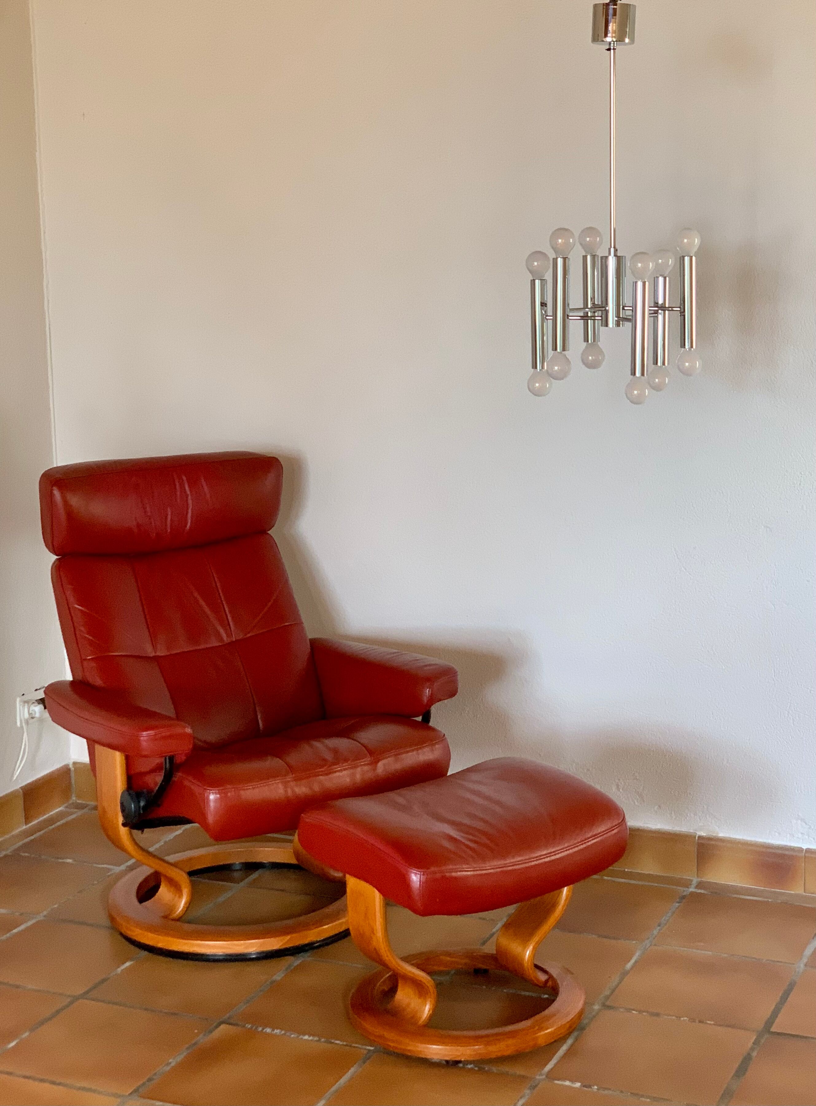 Sputnik chandelier 70's six branches by G.Sciolari