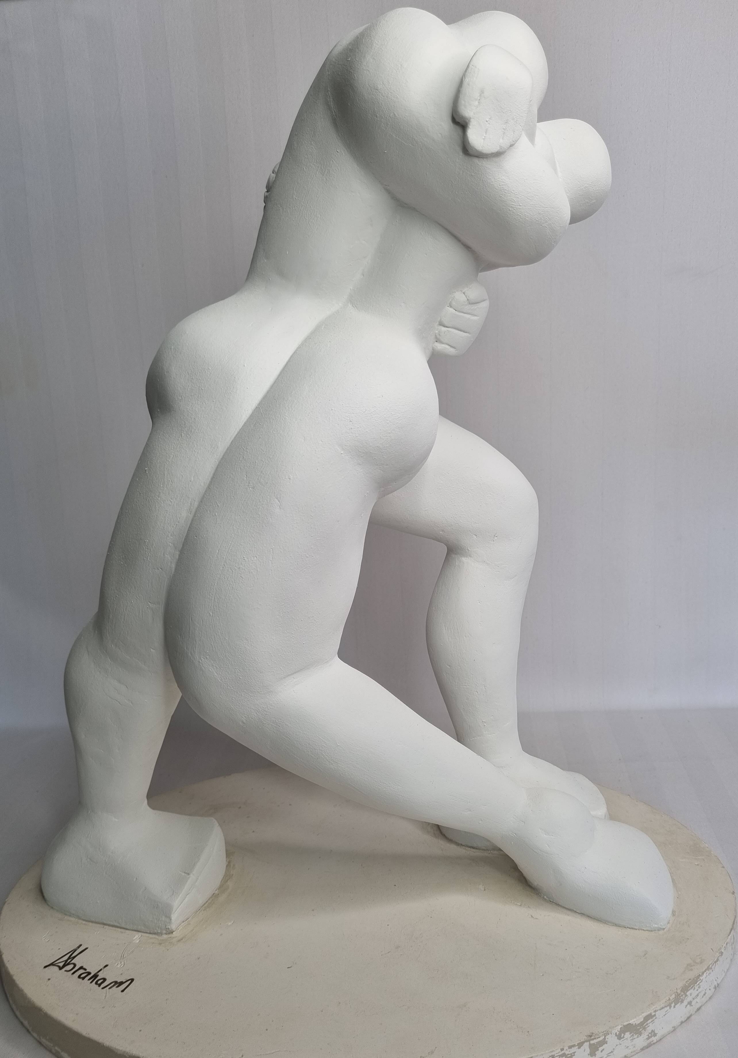 Original sculpture The Embrace signed Françoise Abraham patinated plaster 46 cm