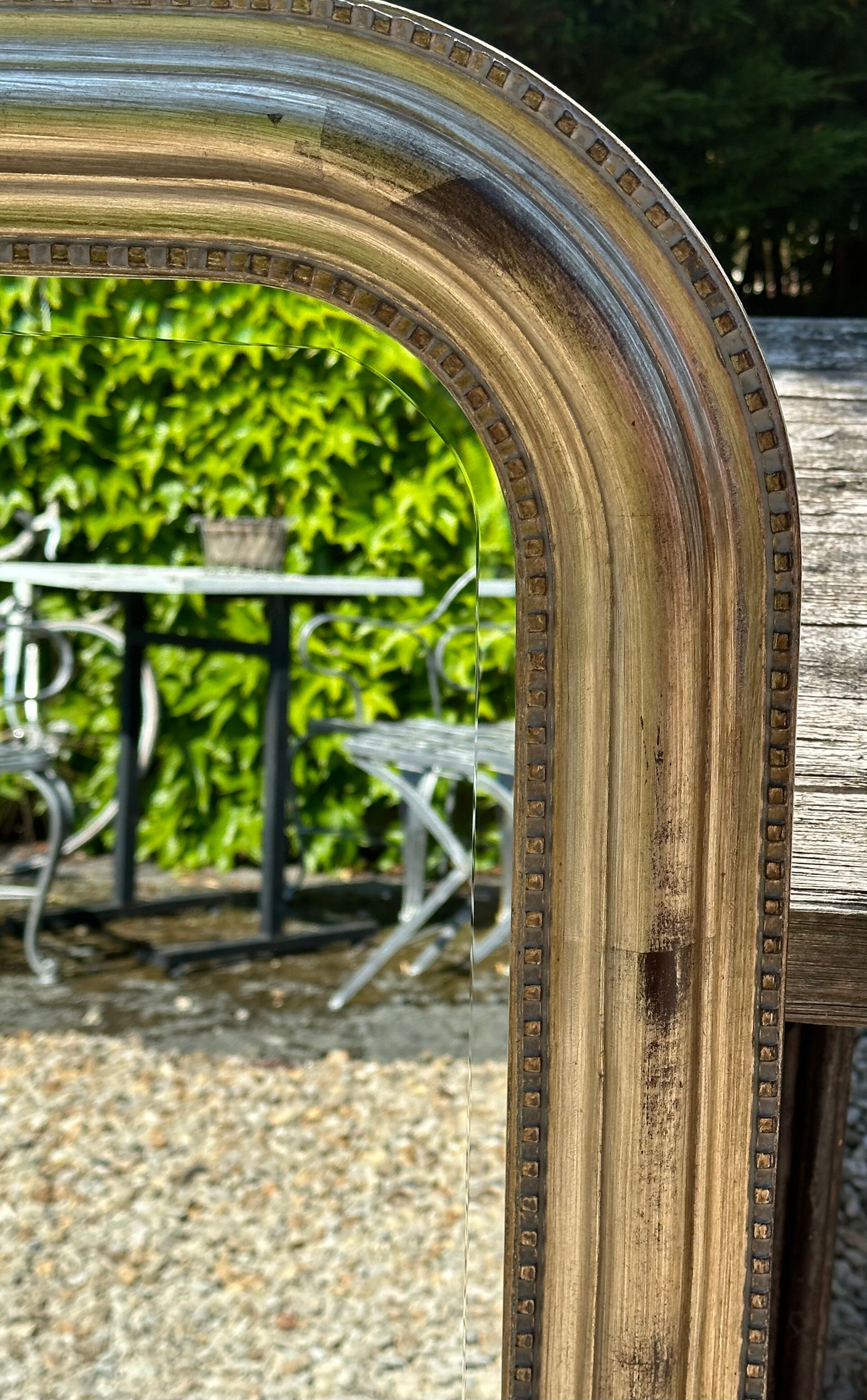 Louis Philippe style mirror in wood and gilded stuck 105,5x75cm