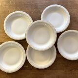 6 Limoges porcelain soup plates signed P. Dessagne in very good condition