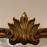 Wide baroque mirror with shell 69x80cm