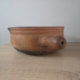 Old terracotta poelon
