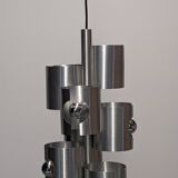 Space Age 7-light pipe chandelier, 1960s-70s