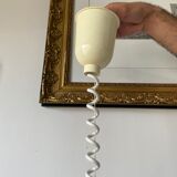 Telescopic wicker hanging lamp