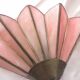 Pink opaline fan wall light