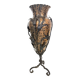 Copper Vase with Wrought Iron Snake and Leaves attr. to Alessandro Mazzucot