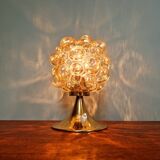 Bubbled glass table lamp, design Helena Tynell, 1970