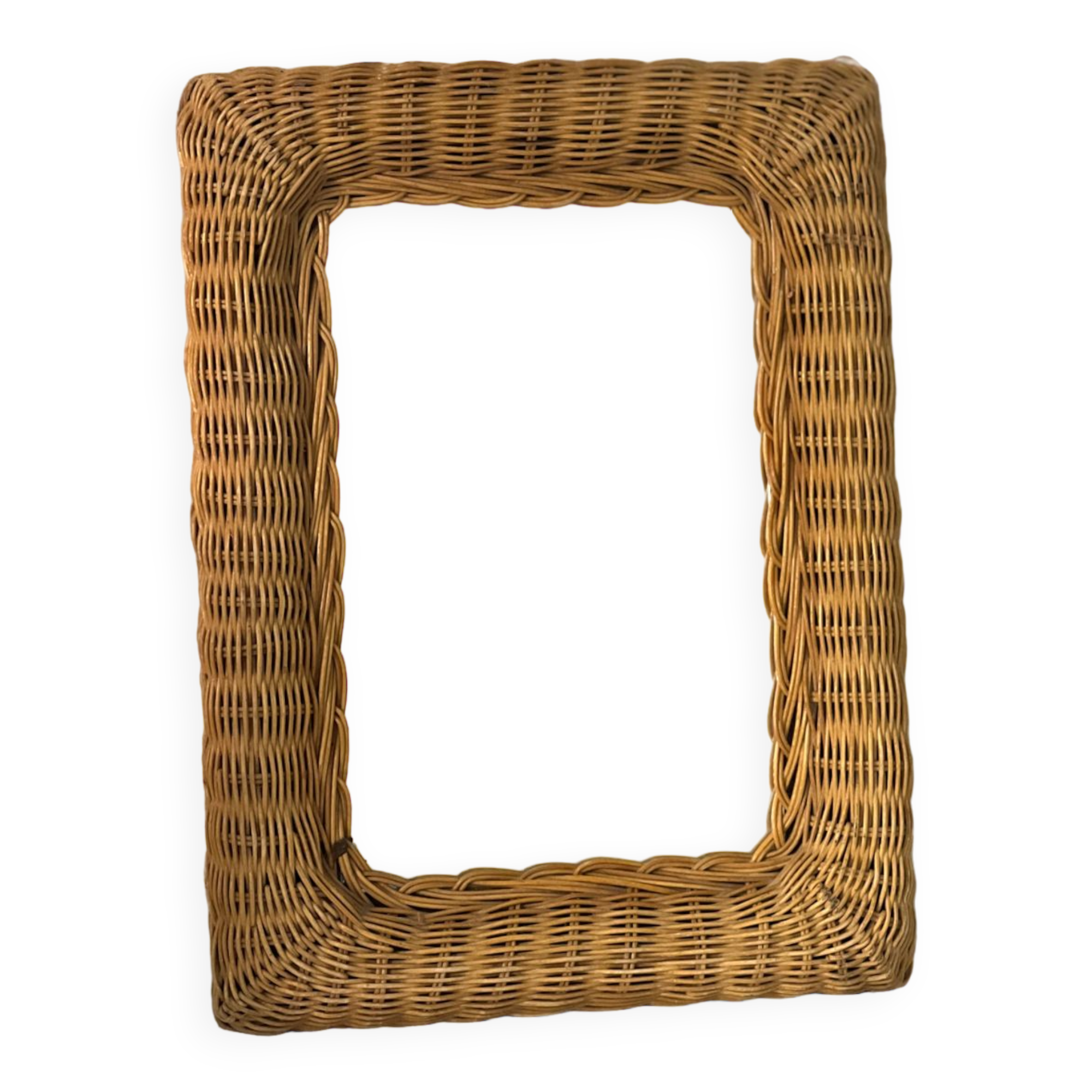 Wicker mirror