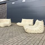 100% authentic Ligne Roset Togo 1.2z & hoek in Beige leather