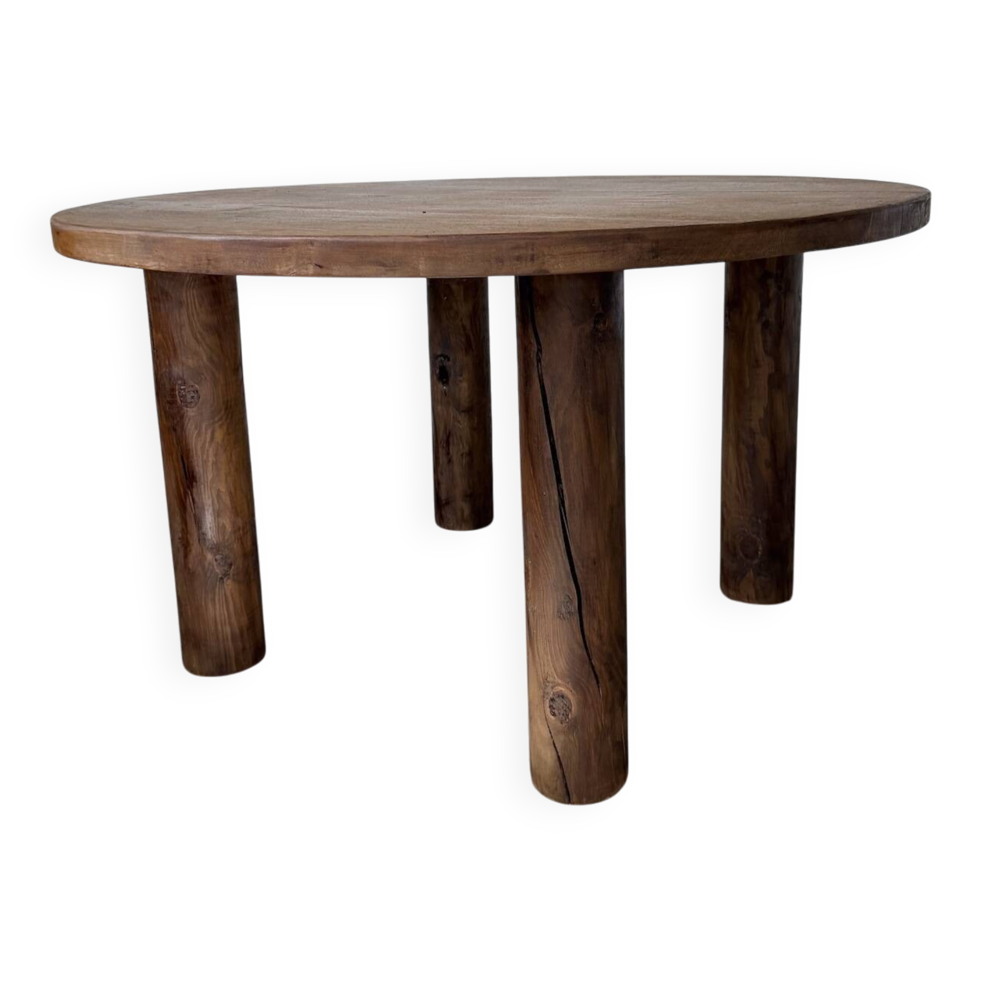 Round table 1950s constructivist walnut