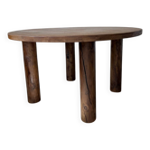 Table ronde années 50 constructiviste noyer