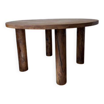 Round table 1950s constructivist walnut