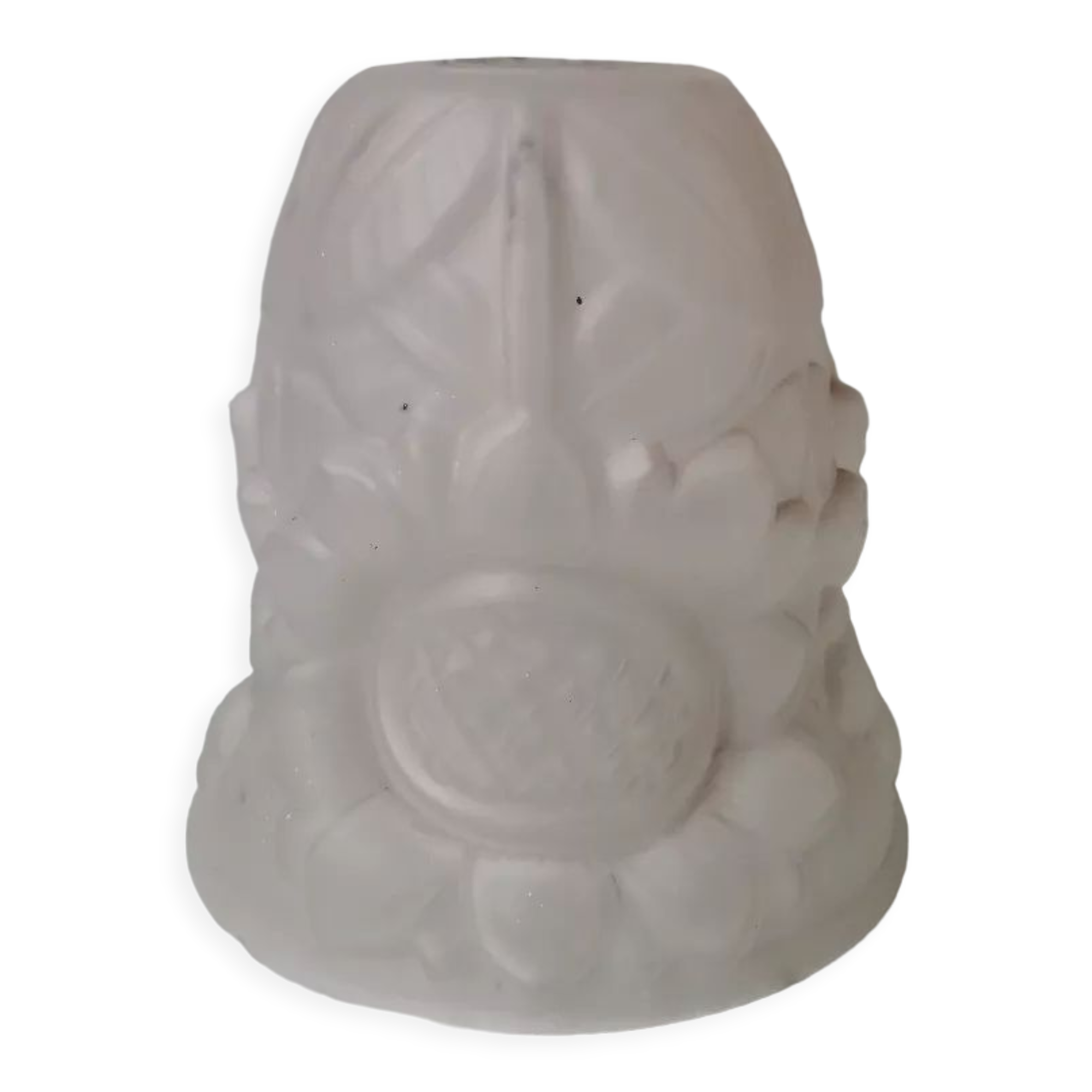 Vintage molded art deco glass lamp globe