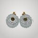 Pair of design wall lights 50s 60s lotus flower shape? Arlus? Lamp light.