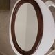 Miroir ovale vintage de style scandinave années 80/90