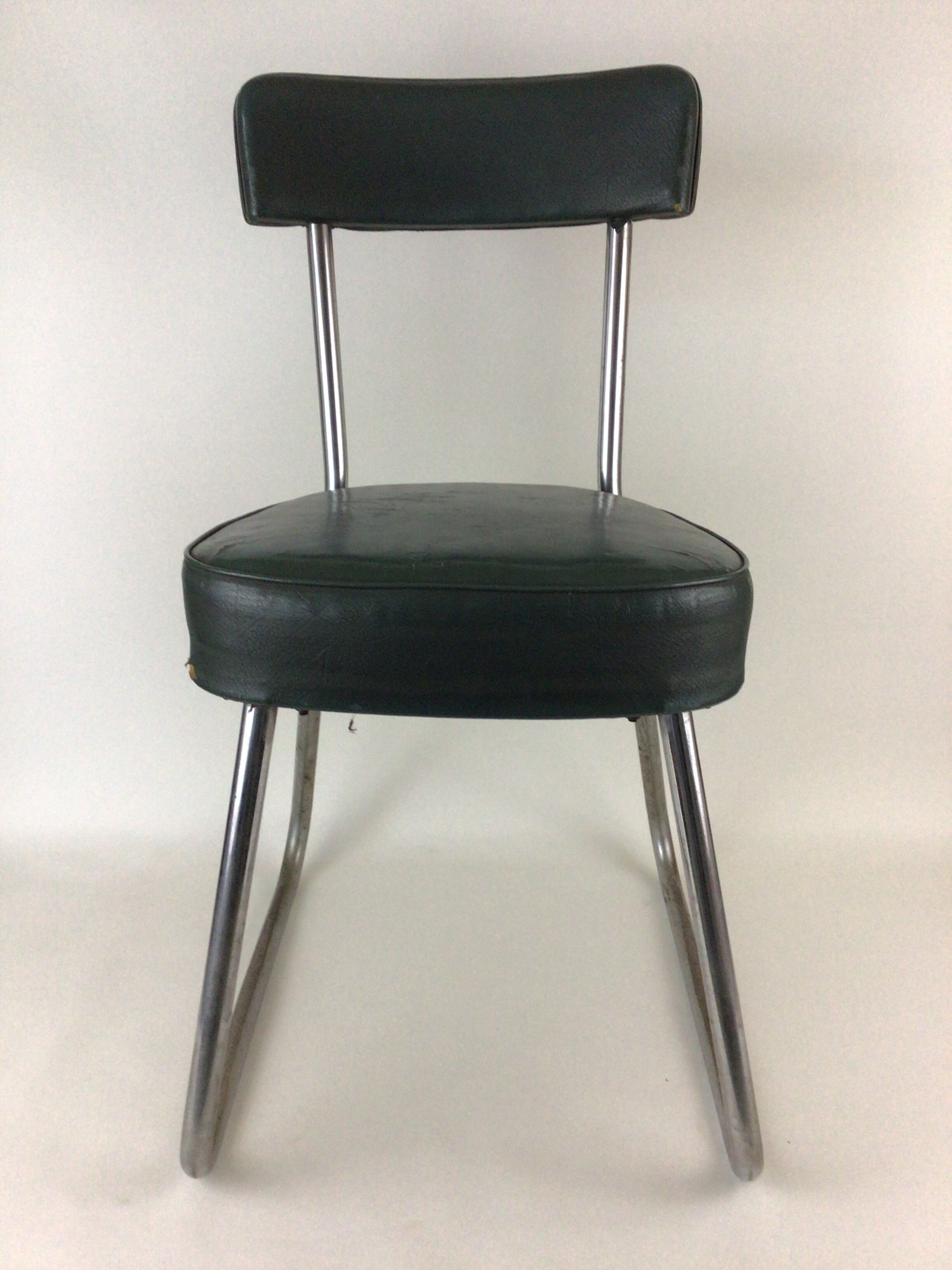 Chaise traîneau de bureau industrielle vintage