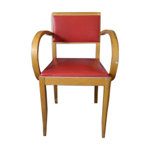 Fauteuil Bridge vintage rouge