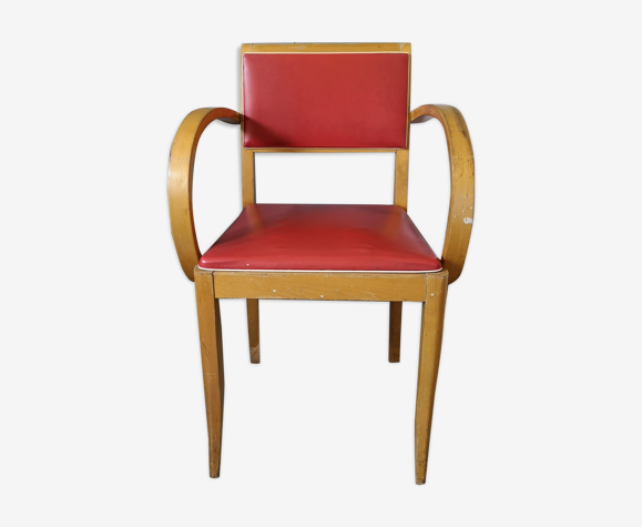 Red vintage Bridge chair | Selency