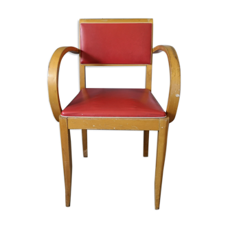 Fauteuil Bridge vintage rouge