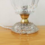 Art Deco glass and brass table lamp