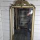 Old Louis XV style mirror with gold and white patina, 145×82cms