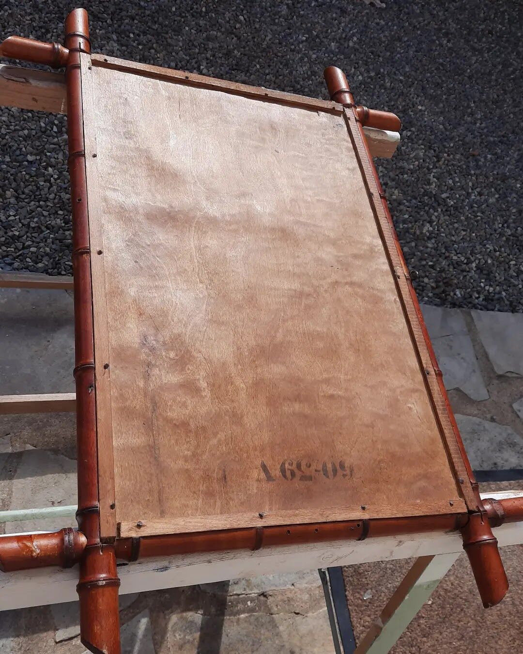 Mirror period 1950 wood beautiful imitation bamboo