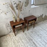 Pair of Scandinavian teak bedside tables