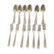 6 cuillères et 6 fourchettes en argent plaqué