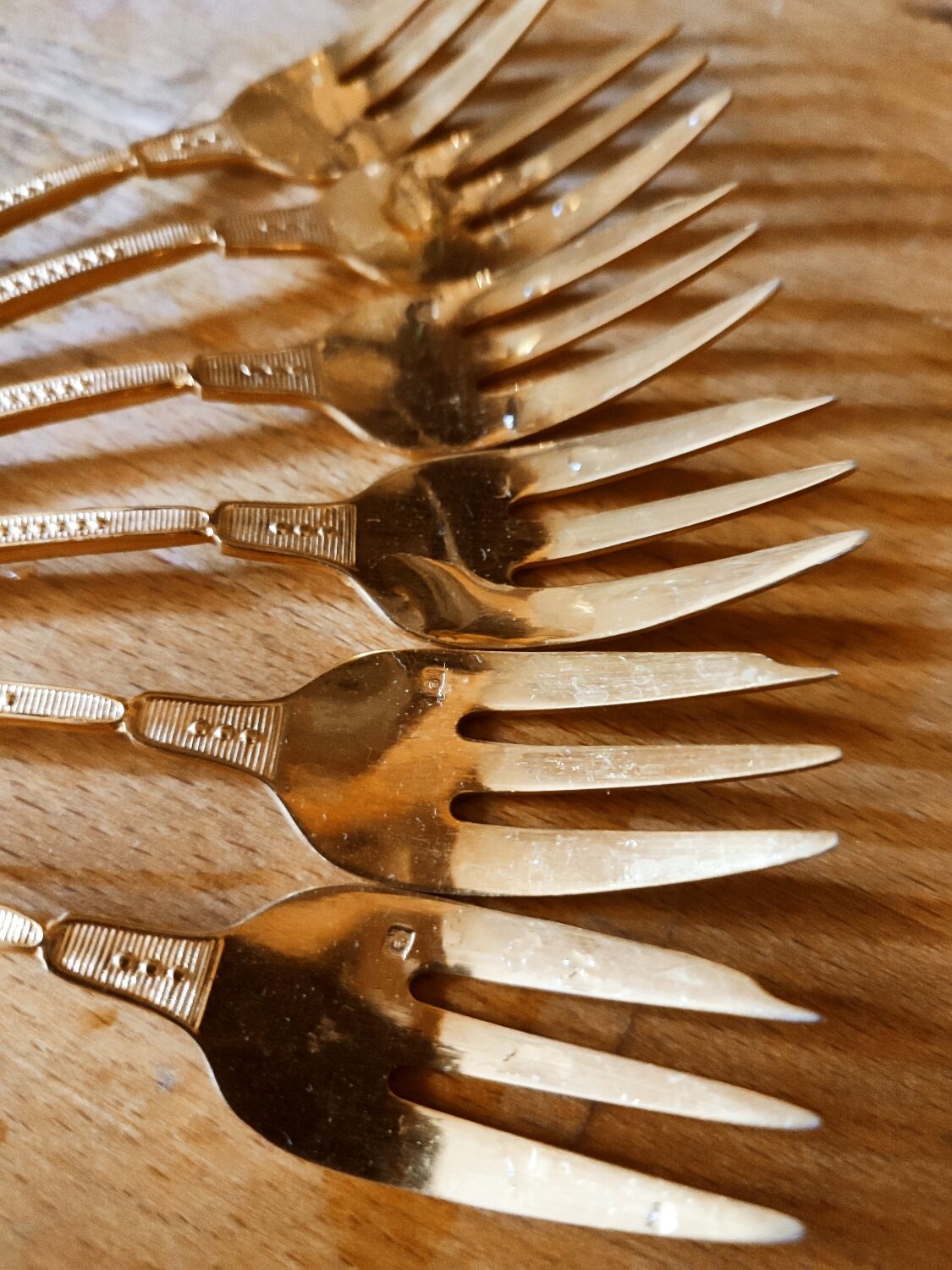 Set of 6 melon forks, cake forks