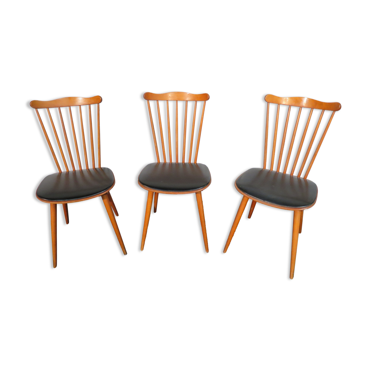 Set of 3 Baumann chairs model "Minuet"