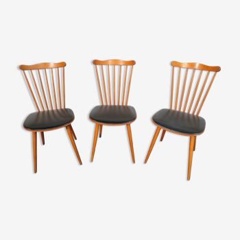 Set de 3 chaises Baumann modèle "Menuet"