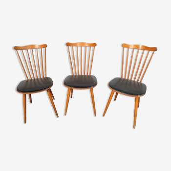 Set of 3 Baumann chairs model "Minuet"