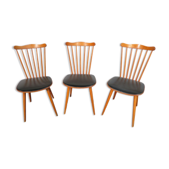 Set of 3 Baumann chairs model "Minuet"