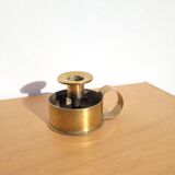 Handmade candle holder on shell casing