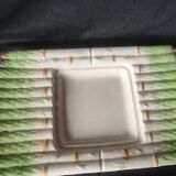 Very beautiful asparagus dish in slipware.