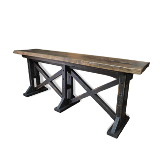 Longue  Table Console  en bois  1950