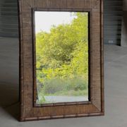 Bamboo and rattan mirror, 1960s-1970s