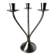 Art deco candlestick in stainless steel 3 flames, Spain, circa 1970