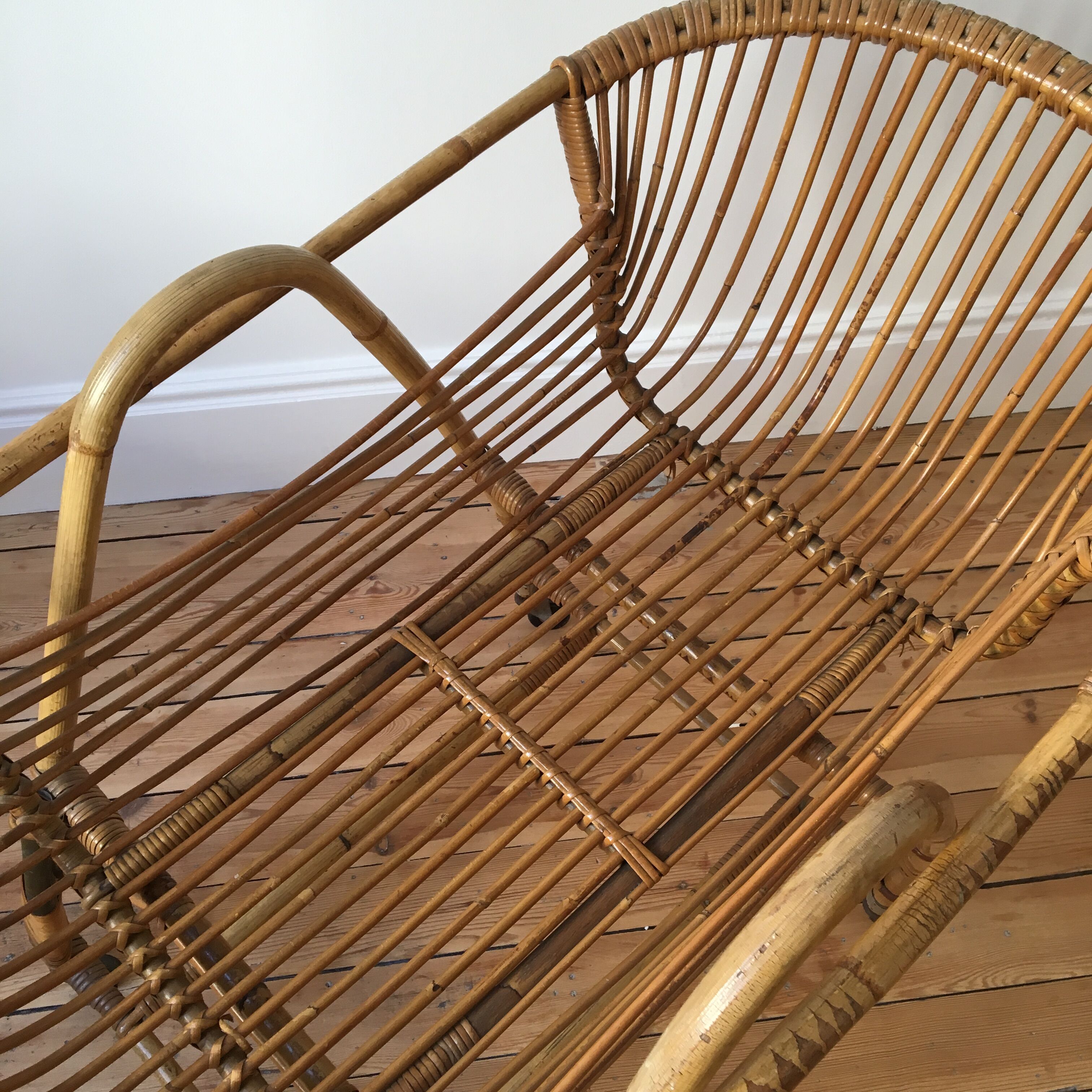 Cradle baby rattan