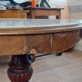 Console table in wood and marble