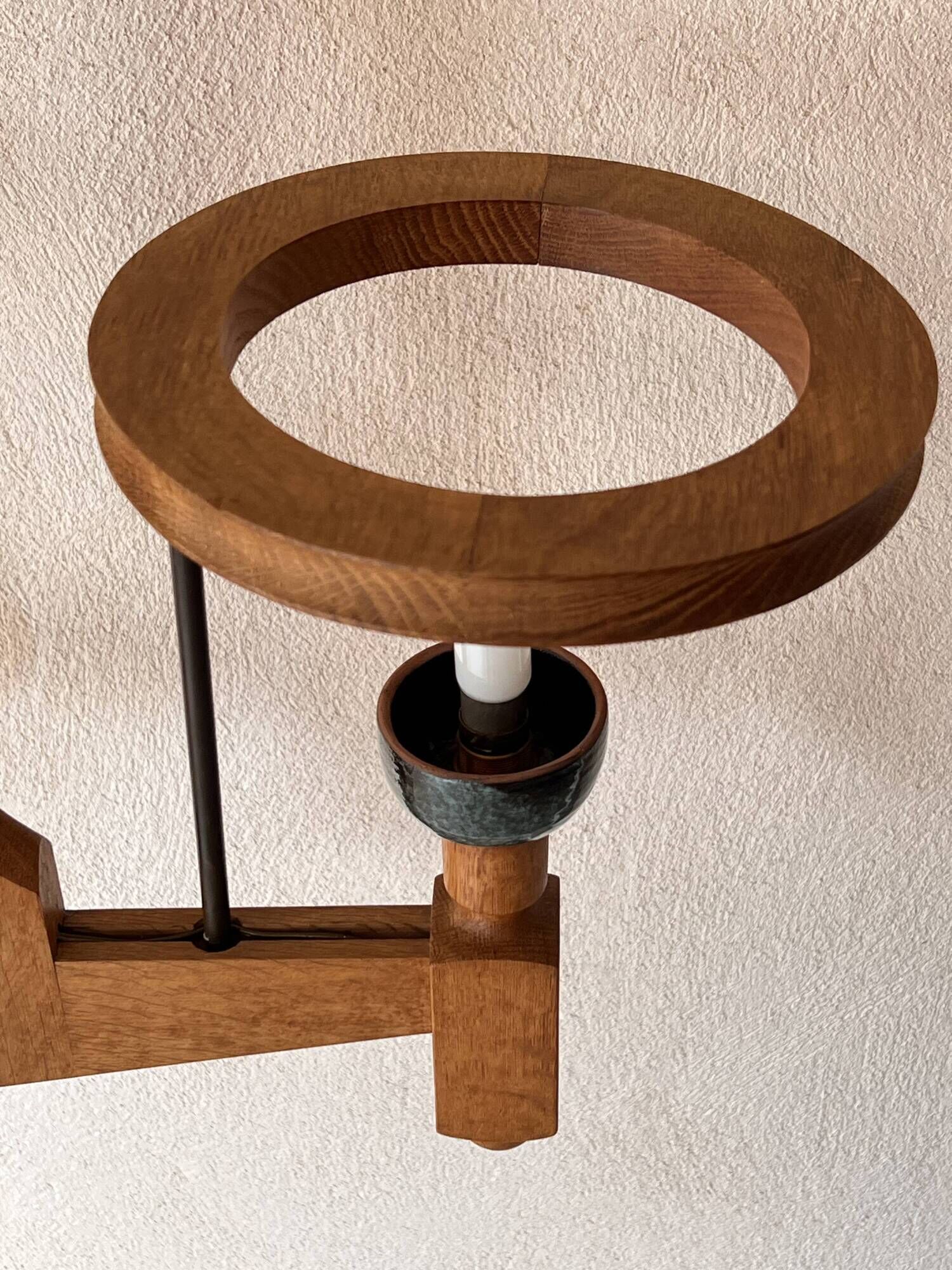 Two-light chandelier by Guillerme and Chambron for "Your House", France 60s.