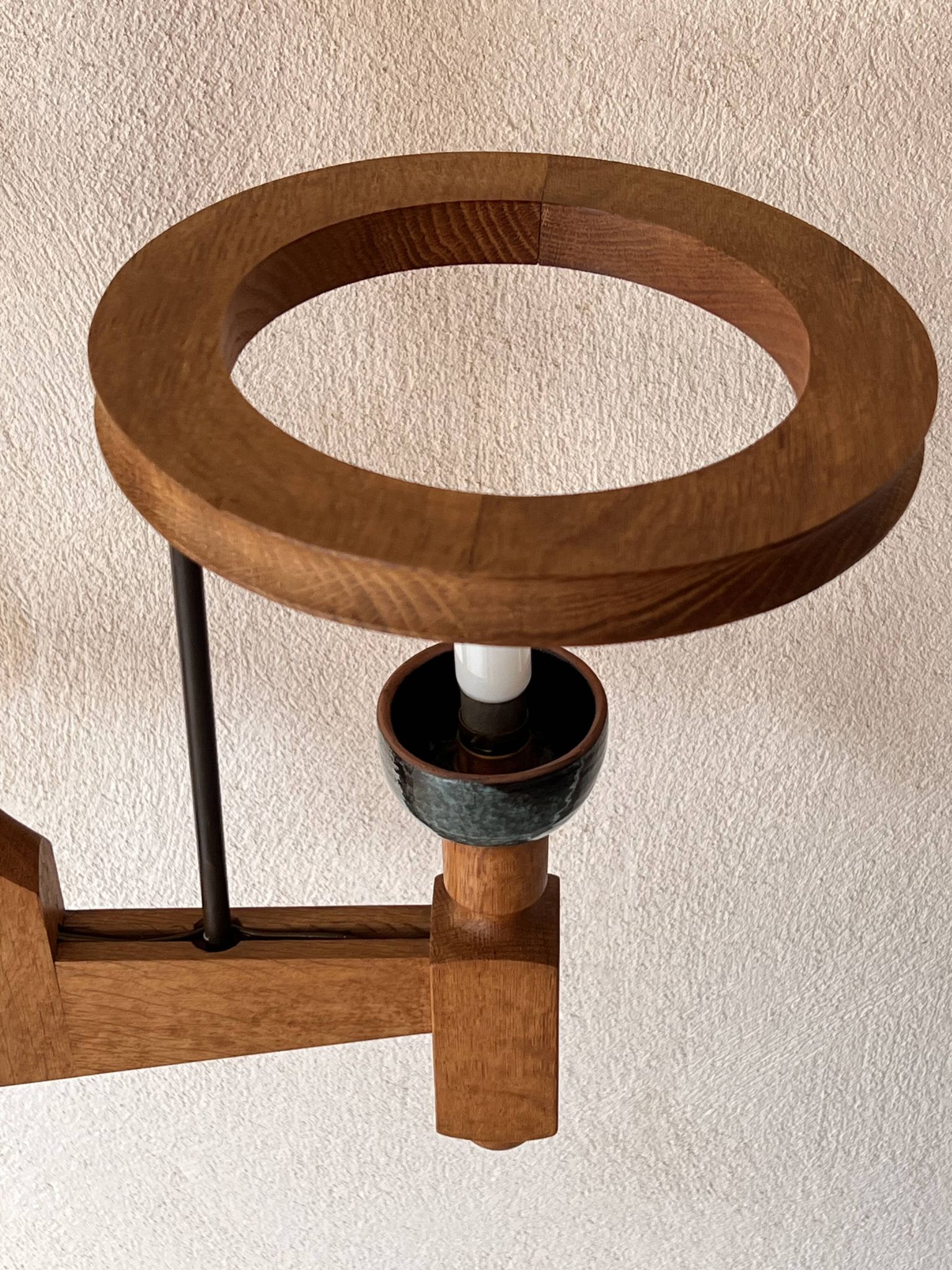 Two-light chandelier by Guillerme and Chambron for "Your House", France 60s.