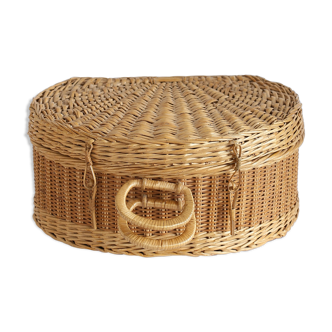 Wicker suitcase