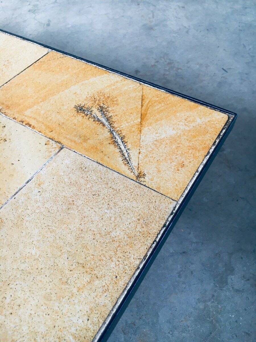 Mid-Century Minimalist Ceramic Tile Coffee Table, France, 1960s