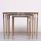 Hollywood Regency Maison Jansen style Brass nesting tables France