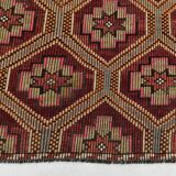 6x10 Geometric Pattern Vintage Kilim Rug, 188x309 Cm