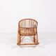 Fauteuil à bascule italien en rotin, 1960