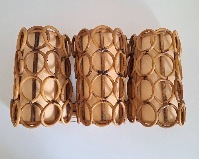 Vintage bamboo wall light